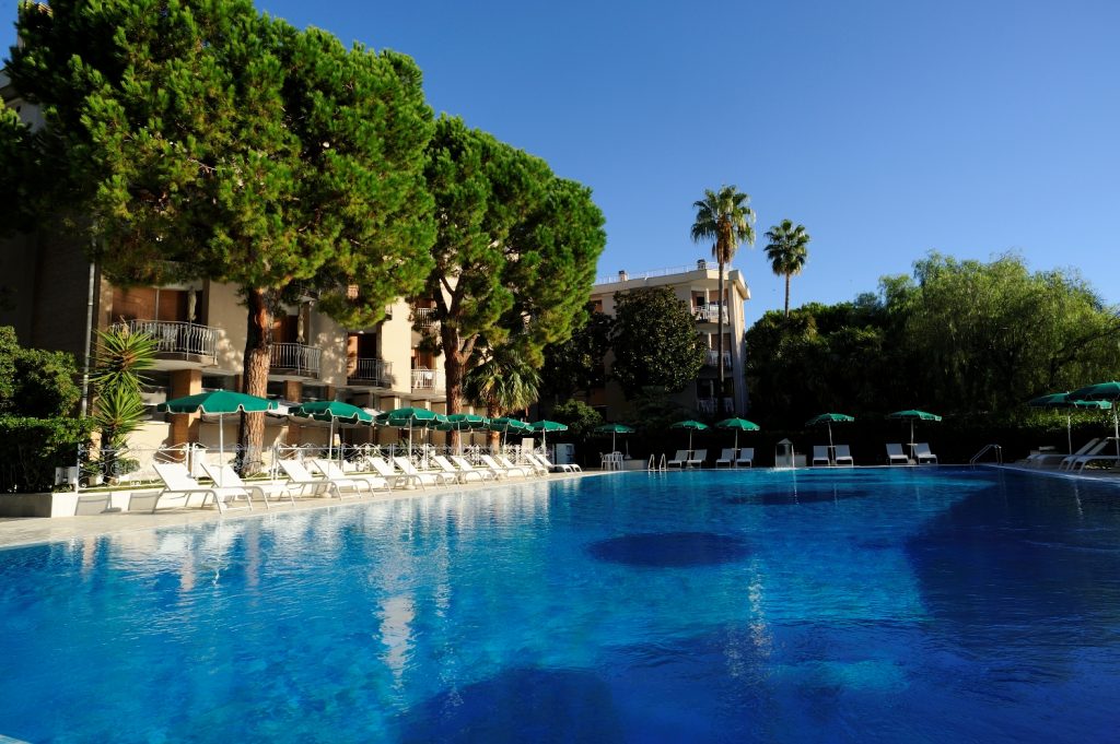seawater pool of residence oliveto on Italian Riviera